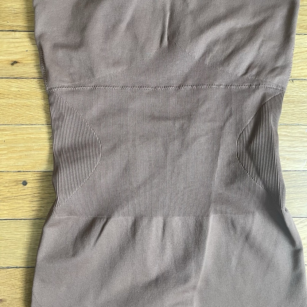 OQQ Small Chocolate Bodysuit Shorts Racer Back Stretch 3" Inseam Athleisure Gym - Picture 3 of 8
